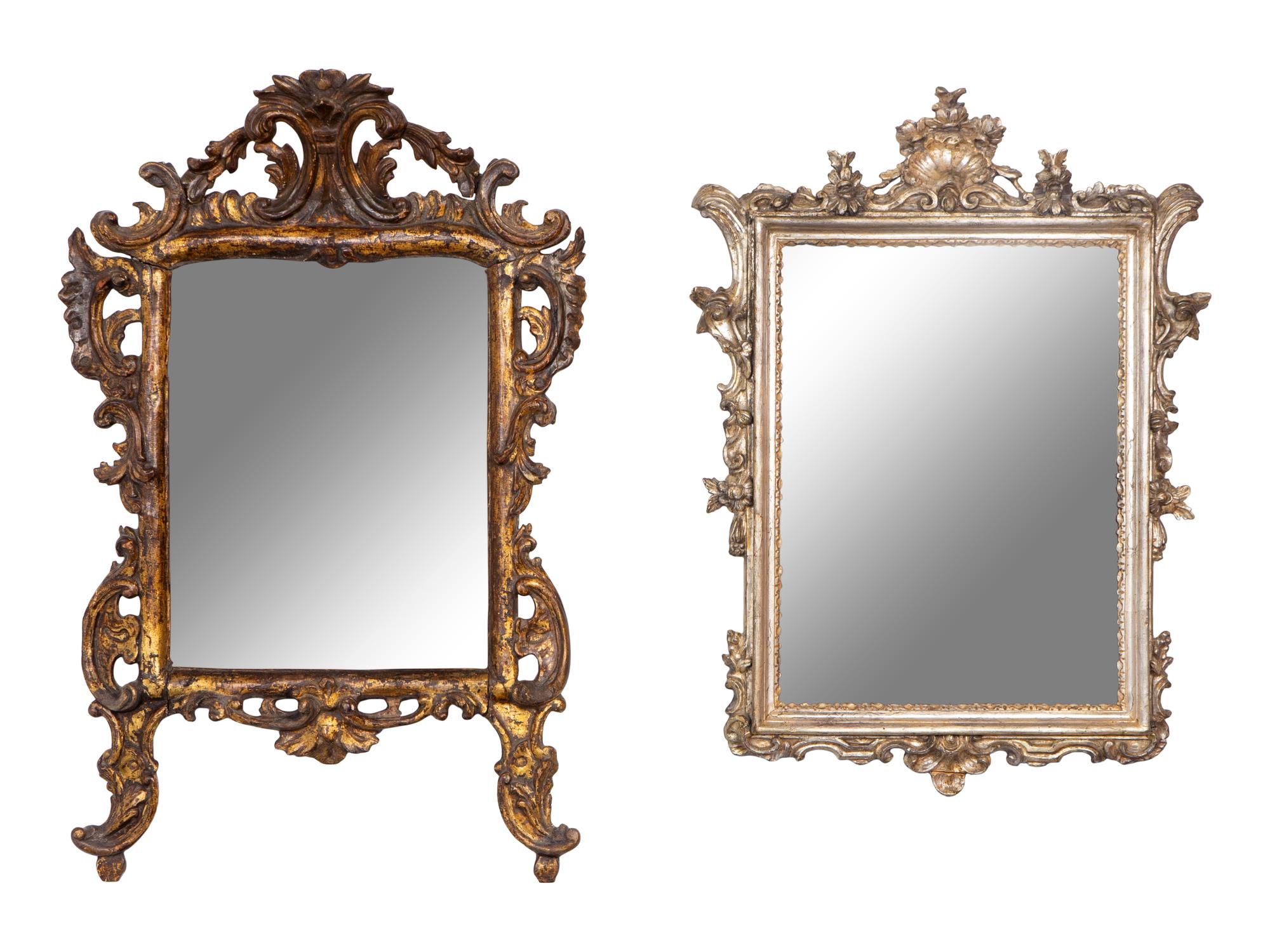 Two Italian Giltwood Mirrors — 18TH CENTURY