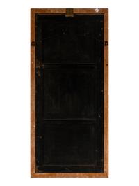 Four Chinese Gilt-Framed Black and Polychrome Lacquer Panels