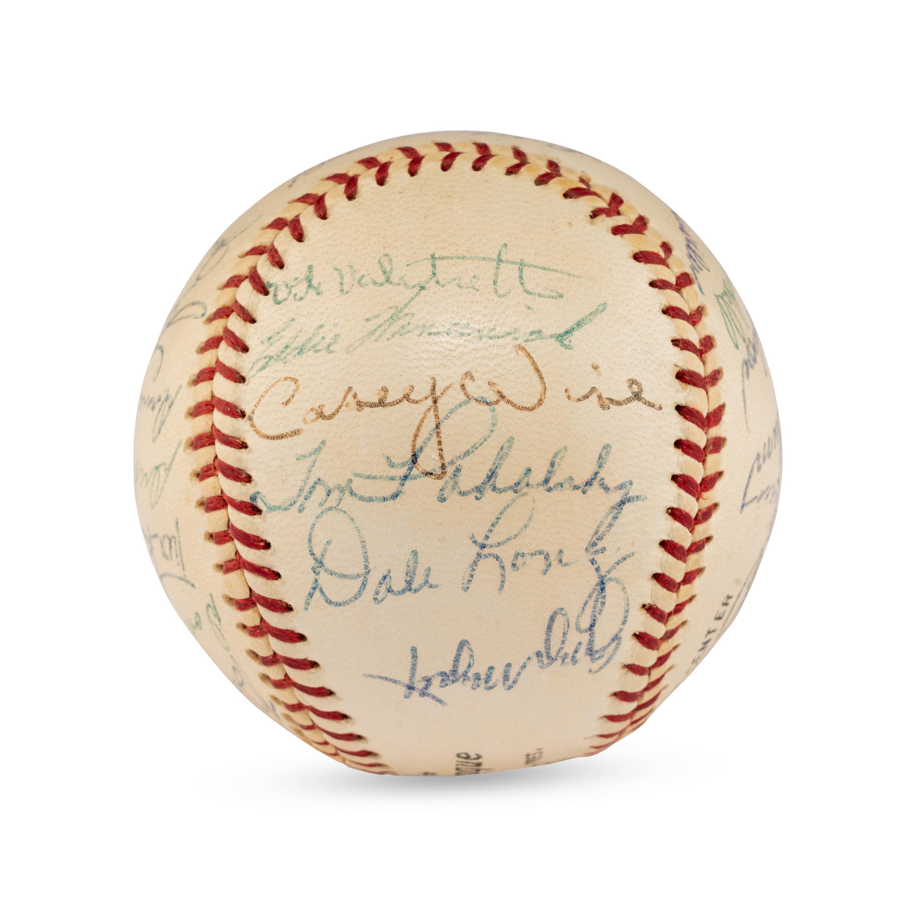 A 1957 Chicago Cubs Team Signed Autograph Baseball (JSA Letter of Authenticity),