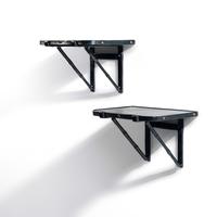 Pair of Leather Shelves, c. 1960 France