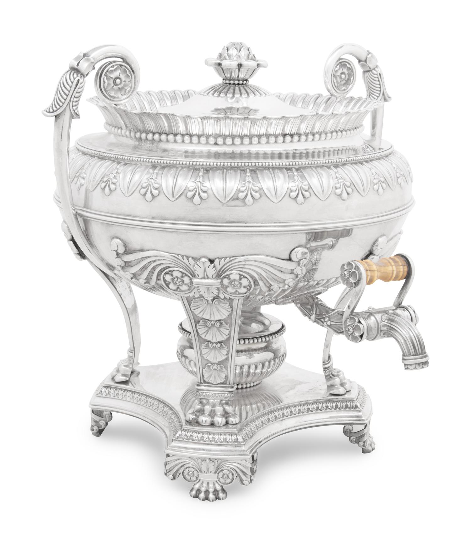 A Regency Silver Tea Urn