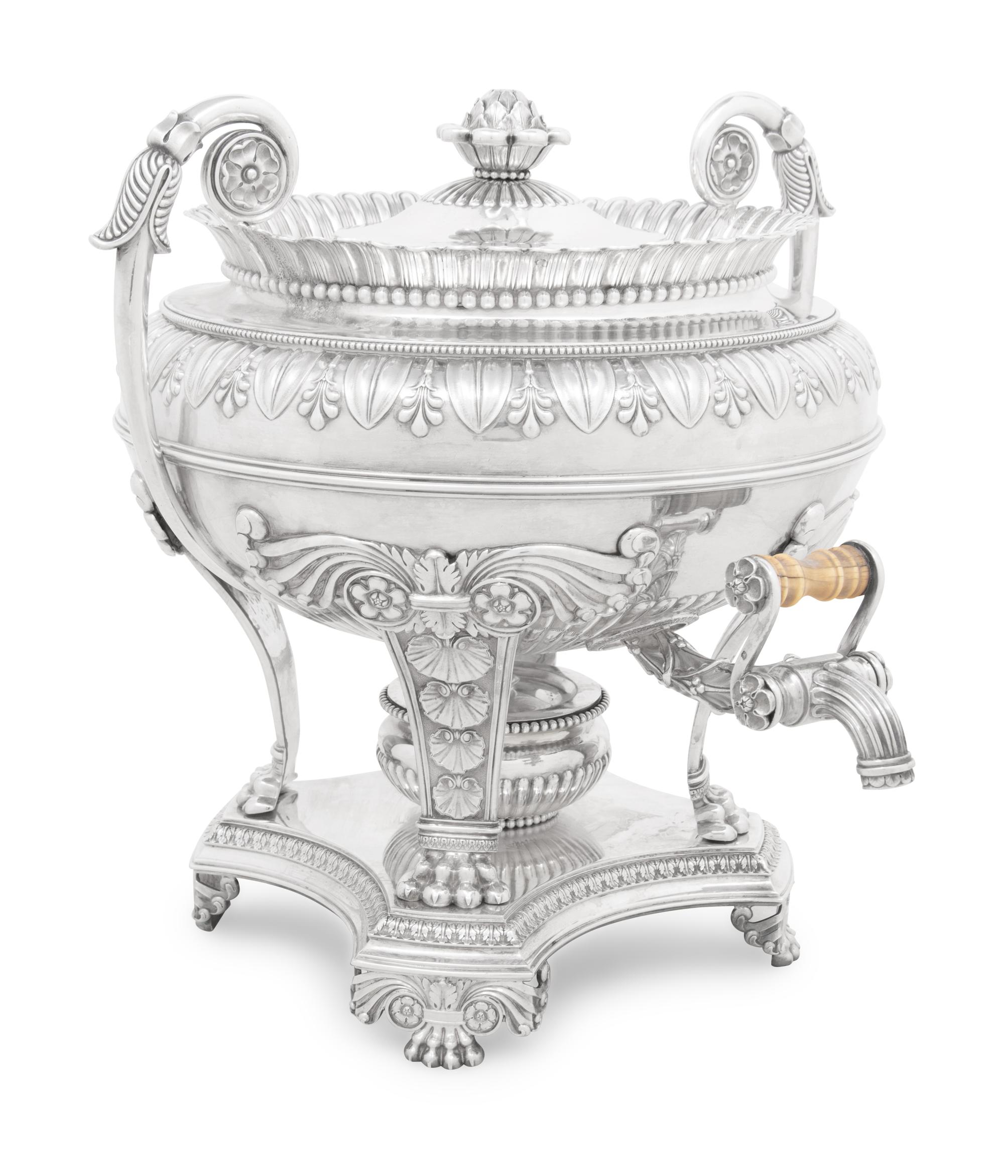 A Regency Silver Tea Urn