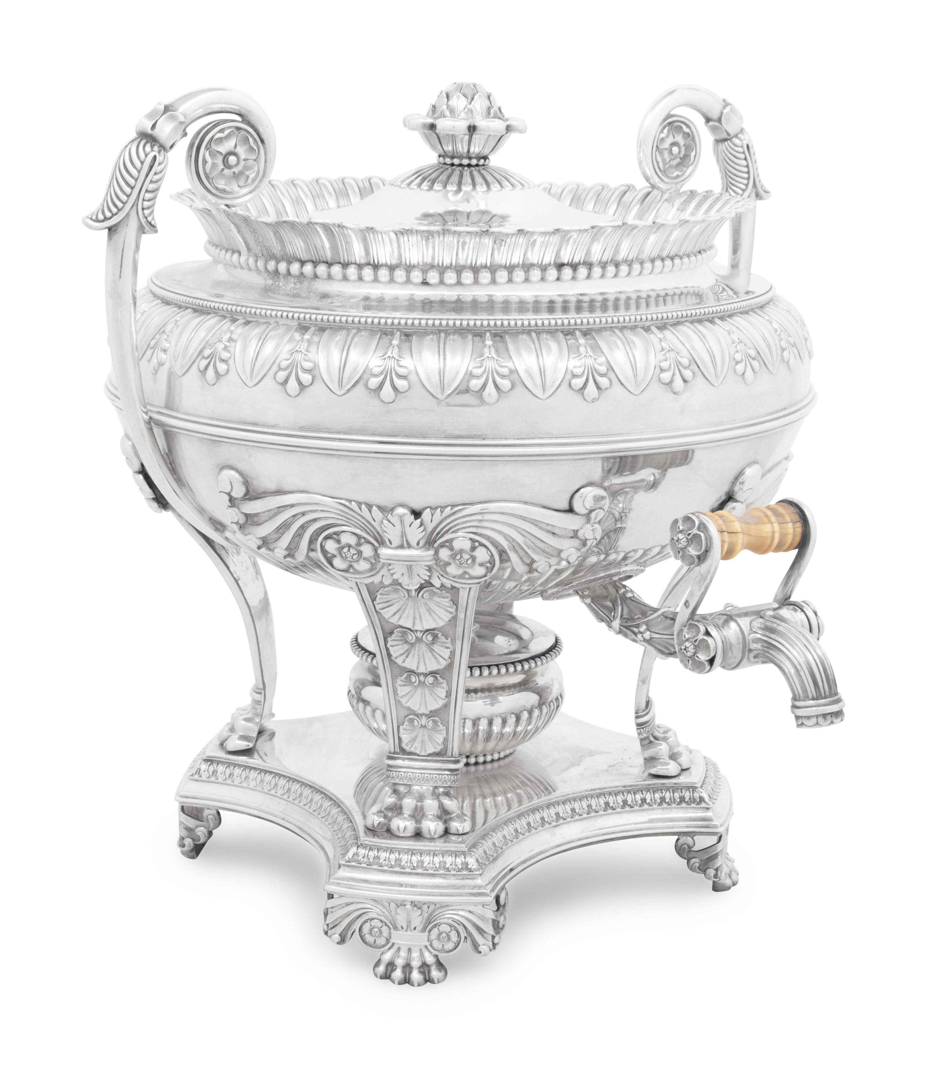 A Regency Silver Tea Urn