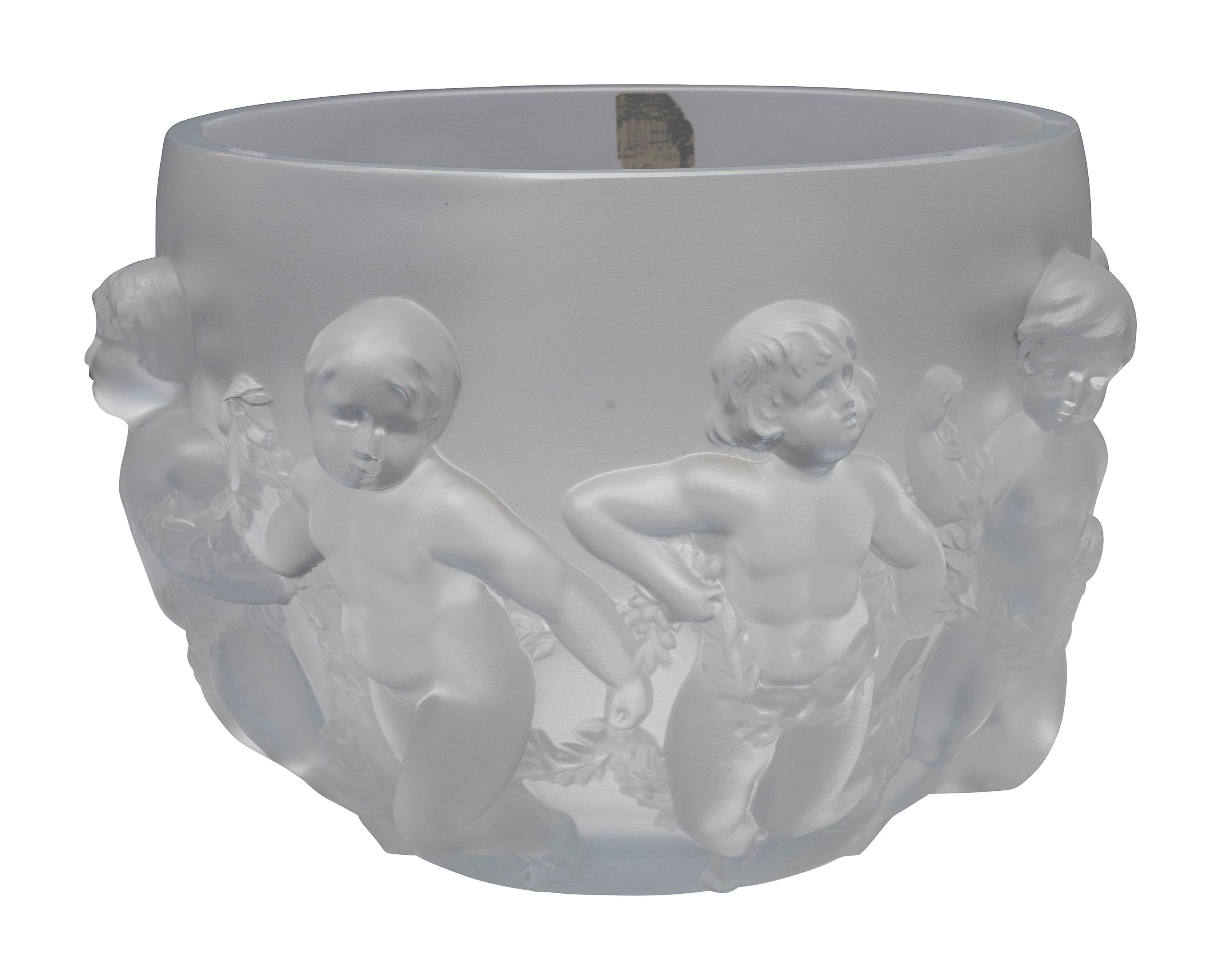 A Lalique ' Luxembourg' Frosted Glass Bowl