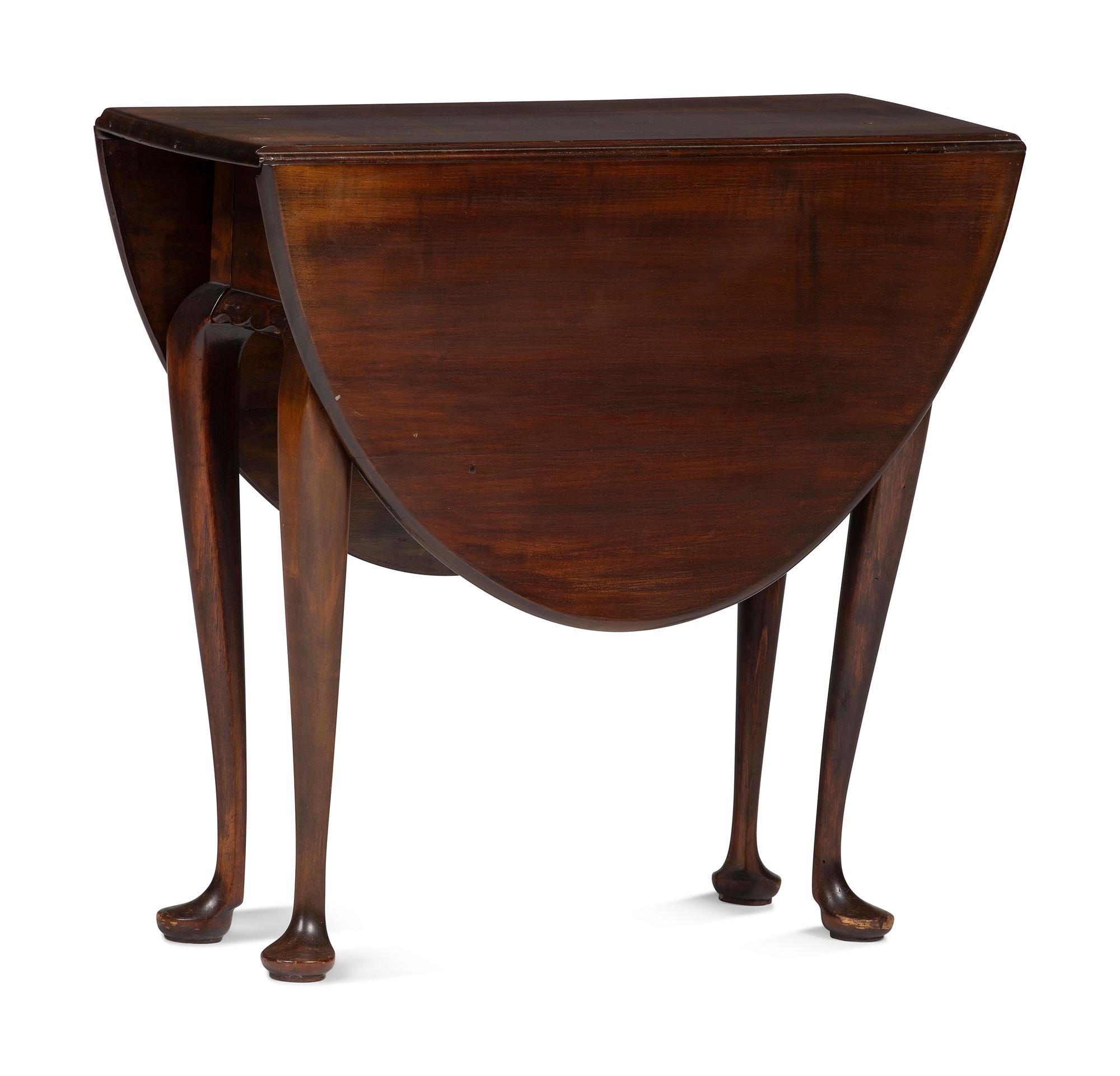 A Queen Anne Stained Cherrywood Drop-Leaf Table