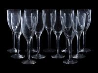 A Set of Eleven Lalique Angel Flutes