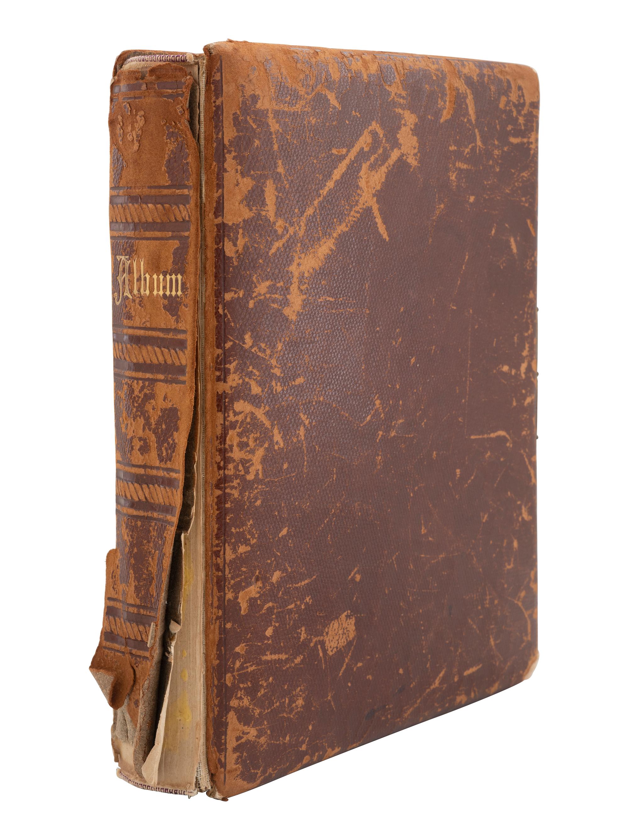[THEATER]. Photo album containing portraits of stage performers, incl. Edwin Booth.