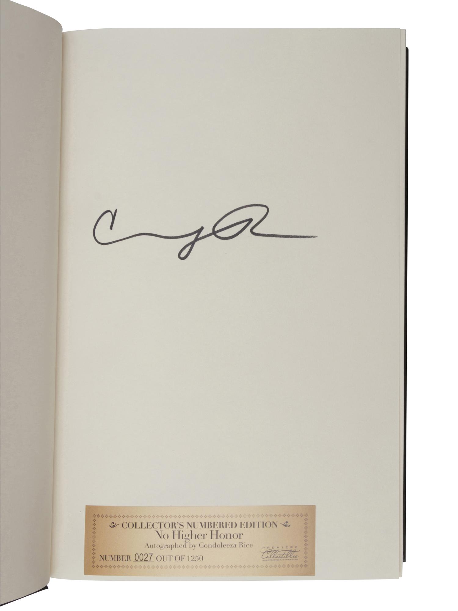 [U. S. POLITICAL FIGURES - SIGNED]. A group of 3 works, signed by Gerald Ford, Colin Powell, and Condoleeza Rice, comprising: