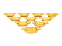 A Set of Ten Silver Gilt Dishes