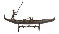 A Continental Cast Metal Model of a Gondola. Width 19 1/2 inches.