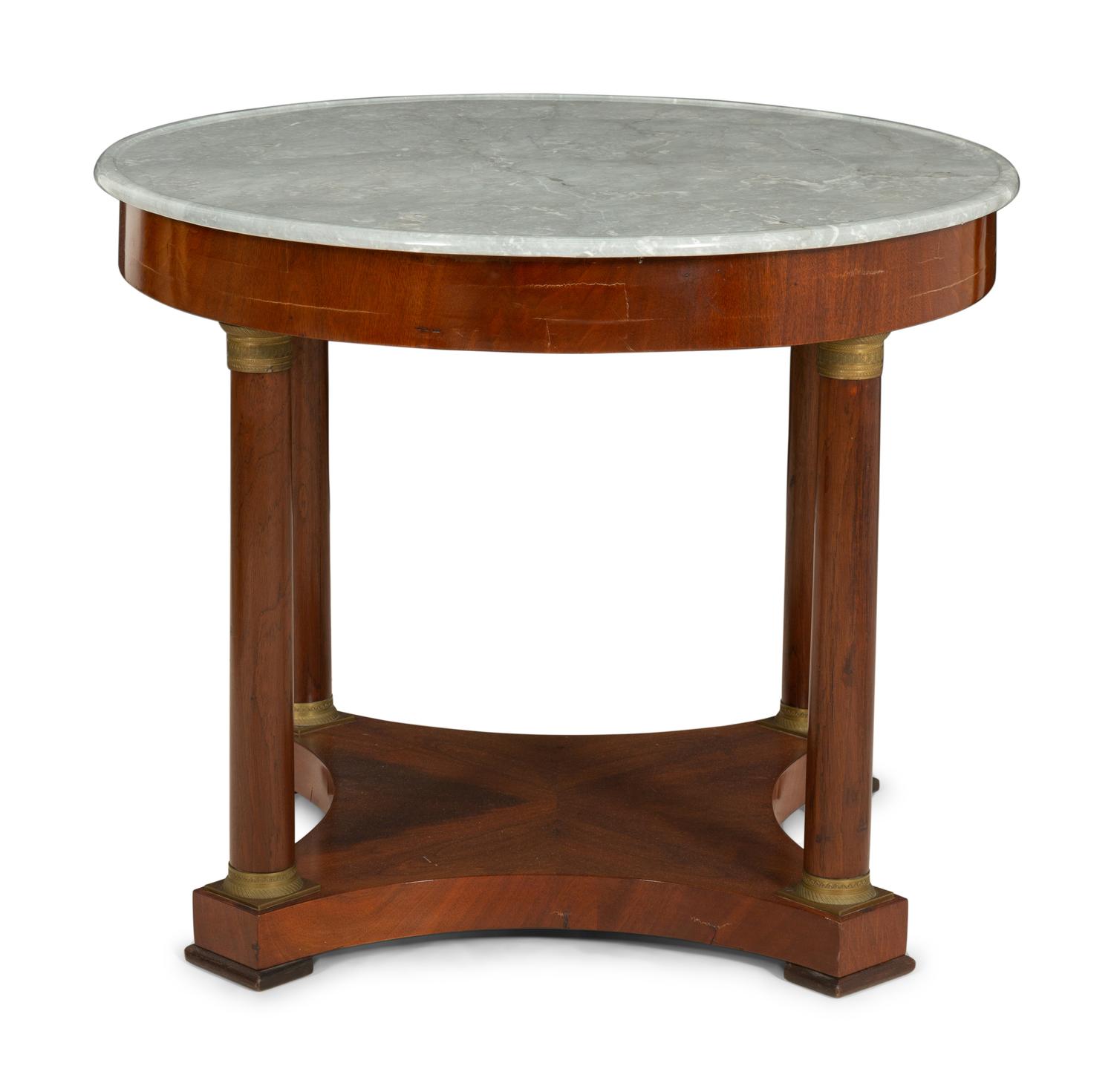 A French Empire Marble Top Center Table