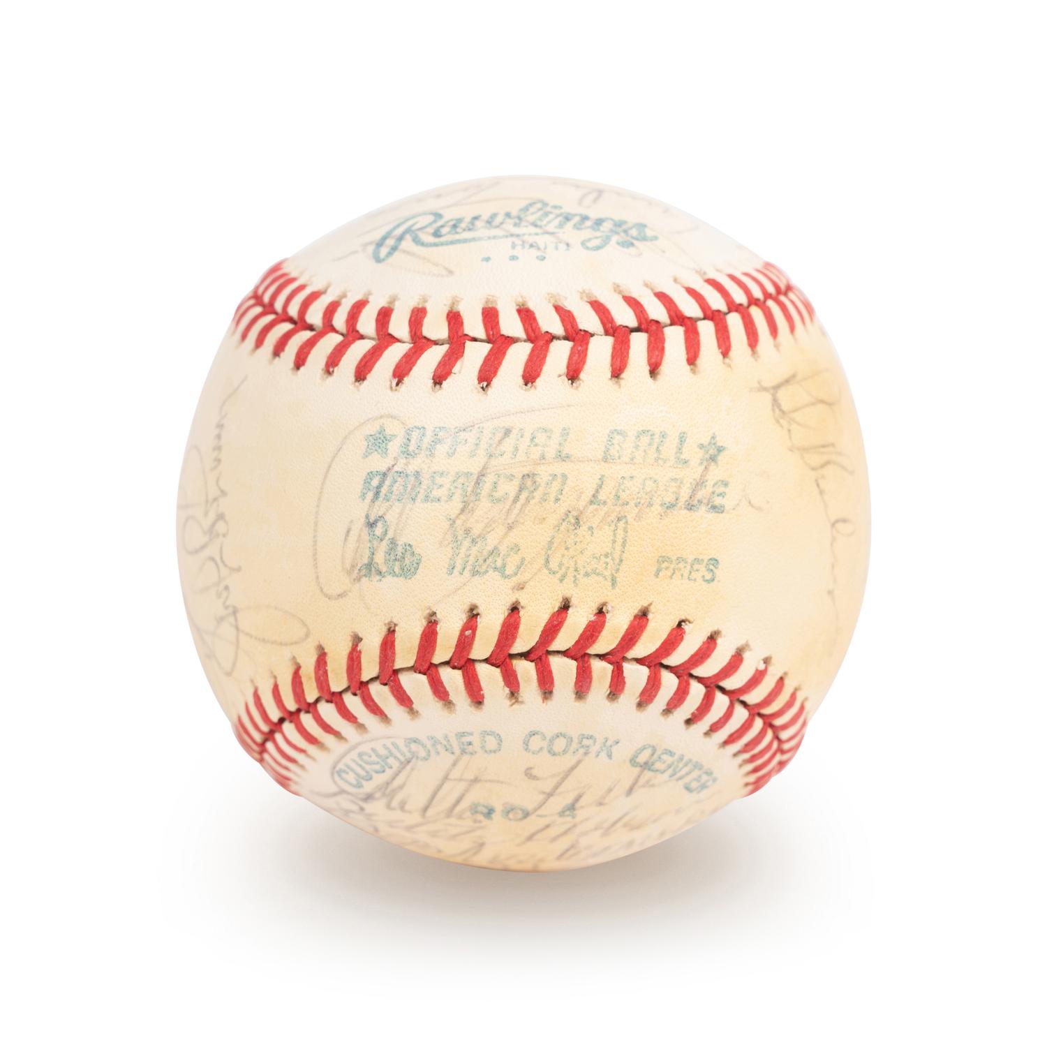 A 1978 Boston Red Sox Team Signed Autograph Baseball with 23 Signatures (Beckett Authentication Services Letter BAS Certified),