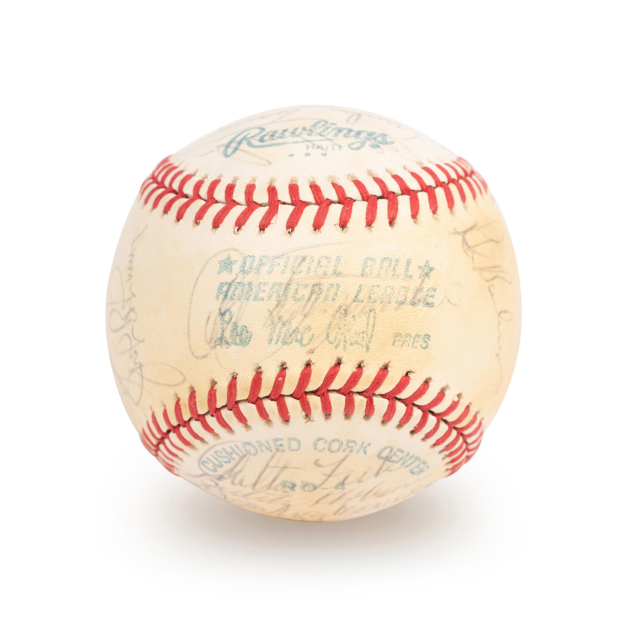 A 1978 Boston Red Sox Team Signed Autograph Baseball with 23 Signatures (Beckett Authentication Services Letter BAS Certified),