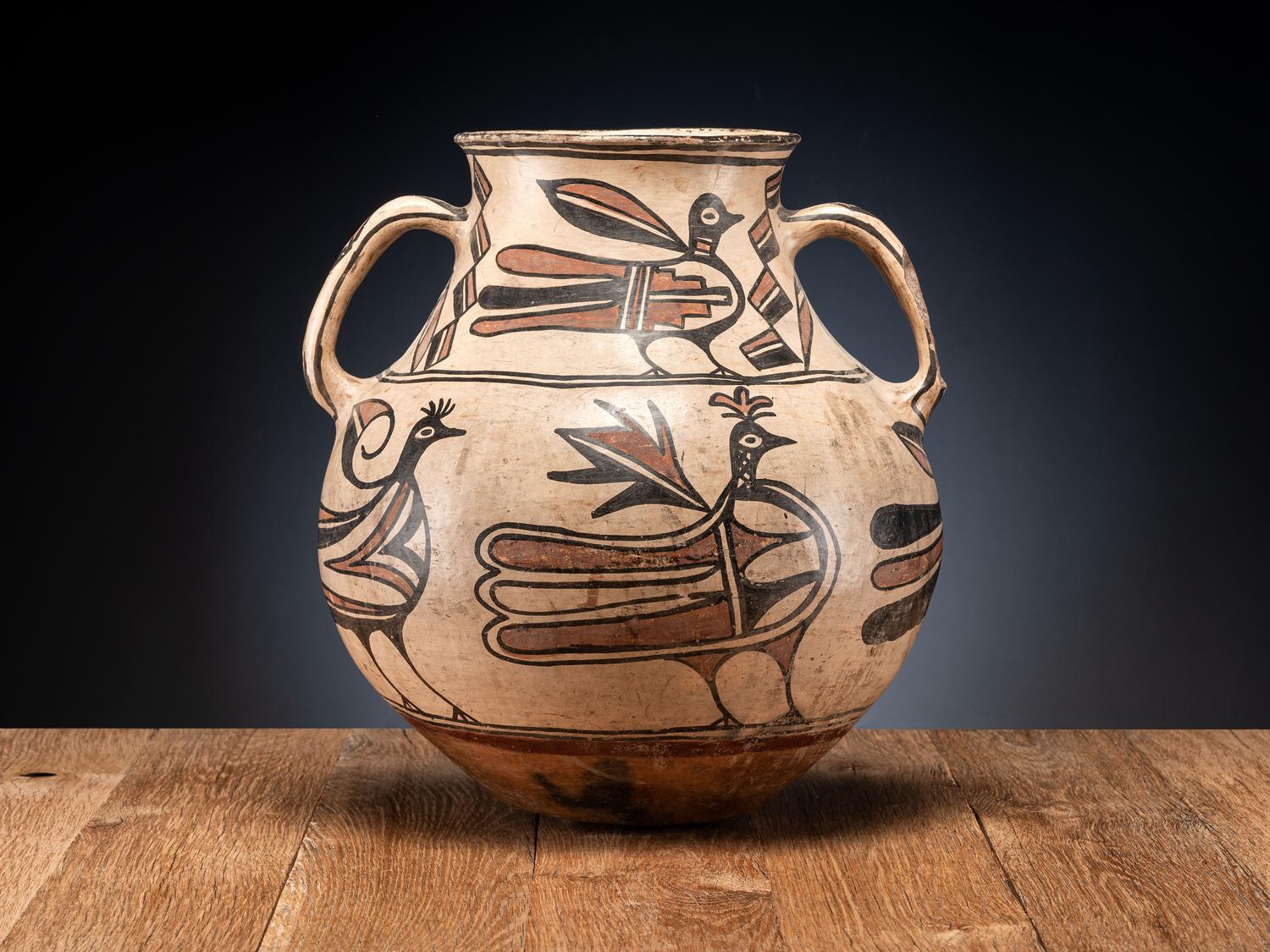 San Ildefonso Polychrome Pottery Jar