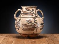 San Ildefonso Polychrome Pottery Jar