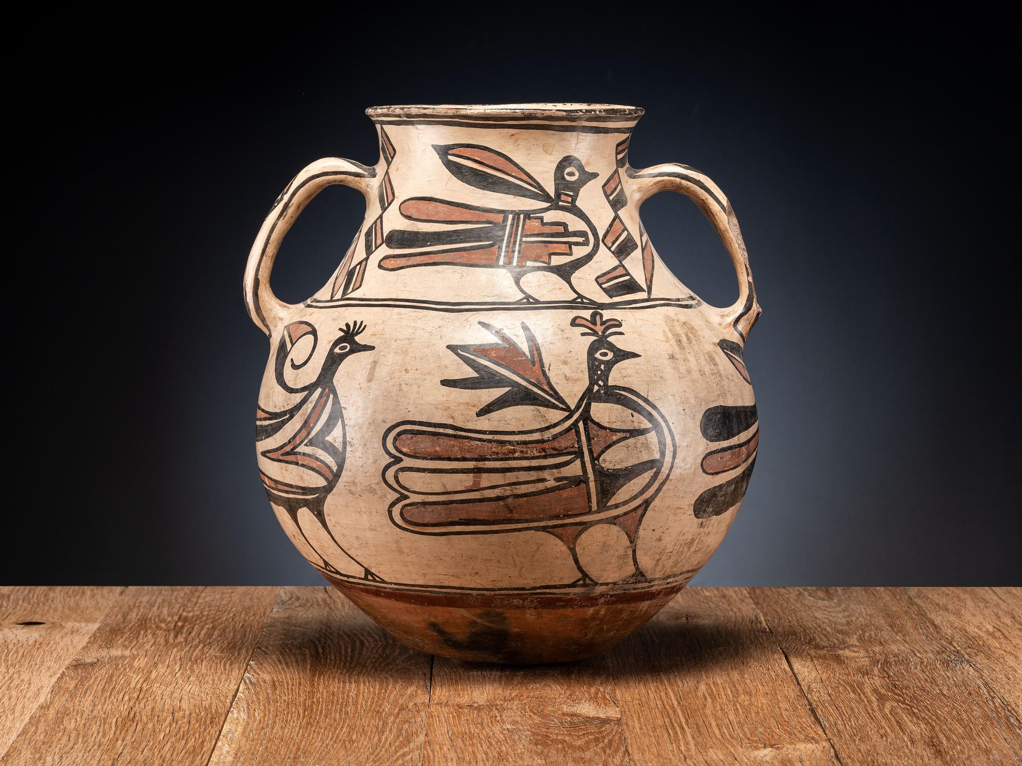 San Ildefonso Polychrome Pottery Jar