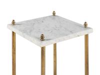 A Pair of Brass and Marble Side Tables