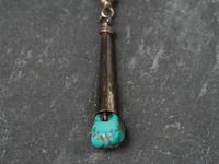 Tufa Cast Silver Choker, with Rolled Turquoise and Coral