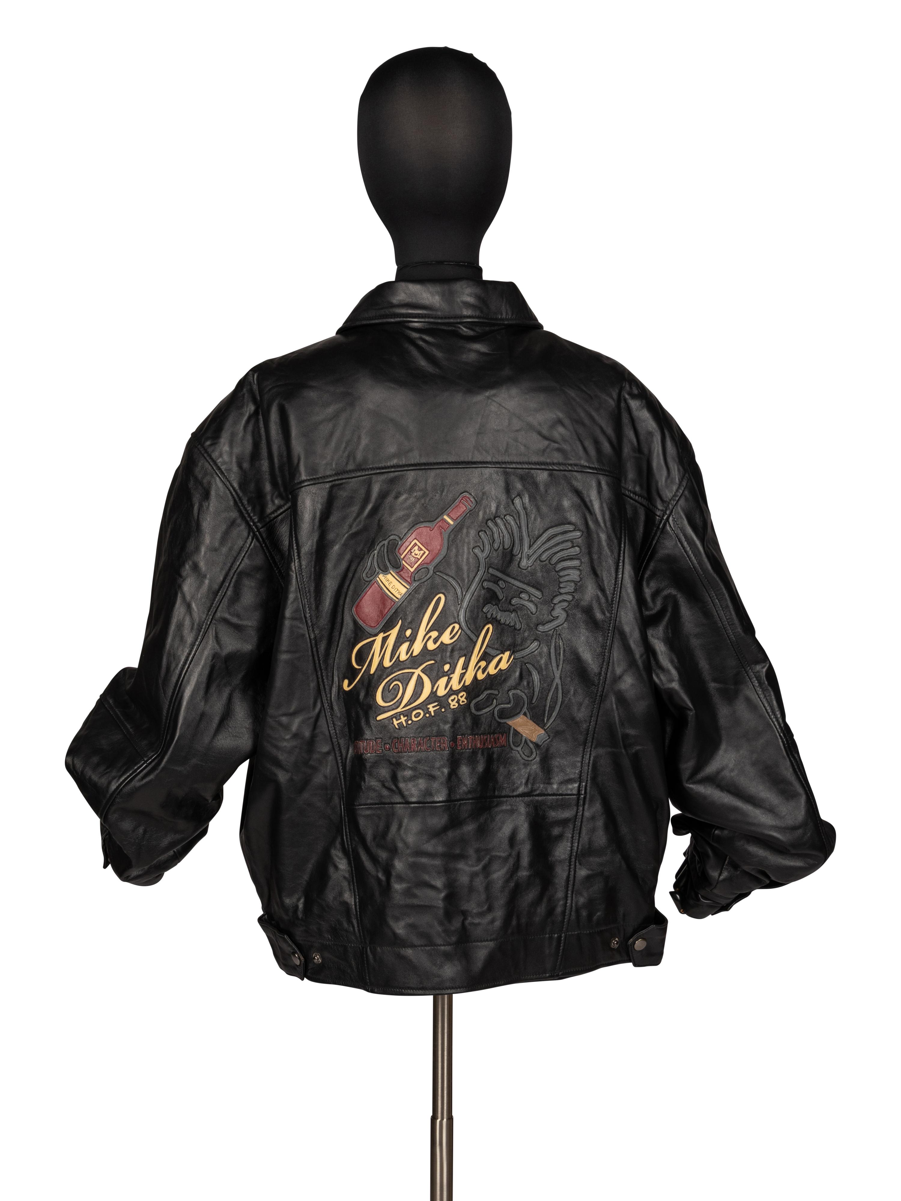 Mike Ditka's Personally Owned and Worn Mike Ditka Brand Leather Jacket