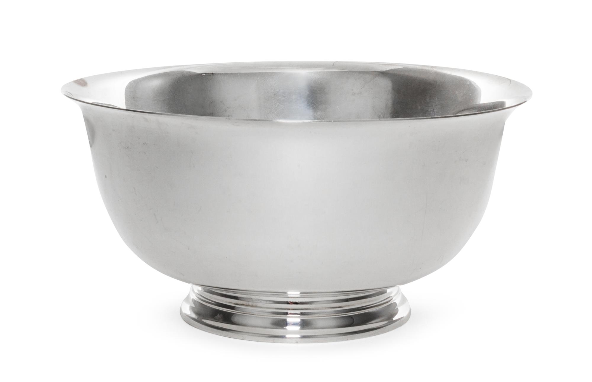 An American Silver "Revere" Bowl, Tiffany & Co., New York, NY, Late 20th Century, with a stepped circular foot ring.