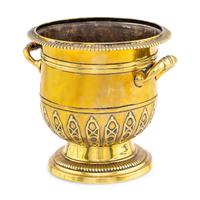 An Early George II Brass Wine Cooler