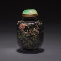 A Chinese Amygdaloidal Basalt Snuff Jarlet, 19th/20th Century — 清晚期-民國 玄武岩鼻煙罐