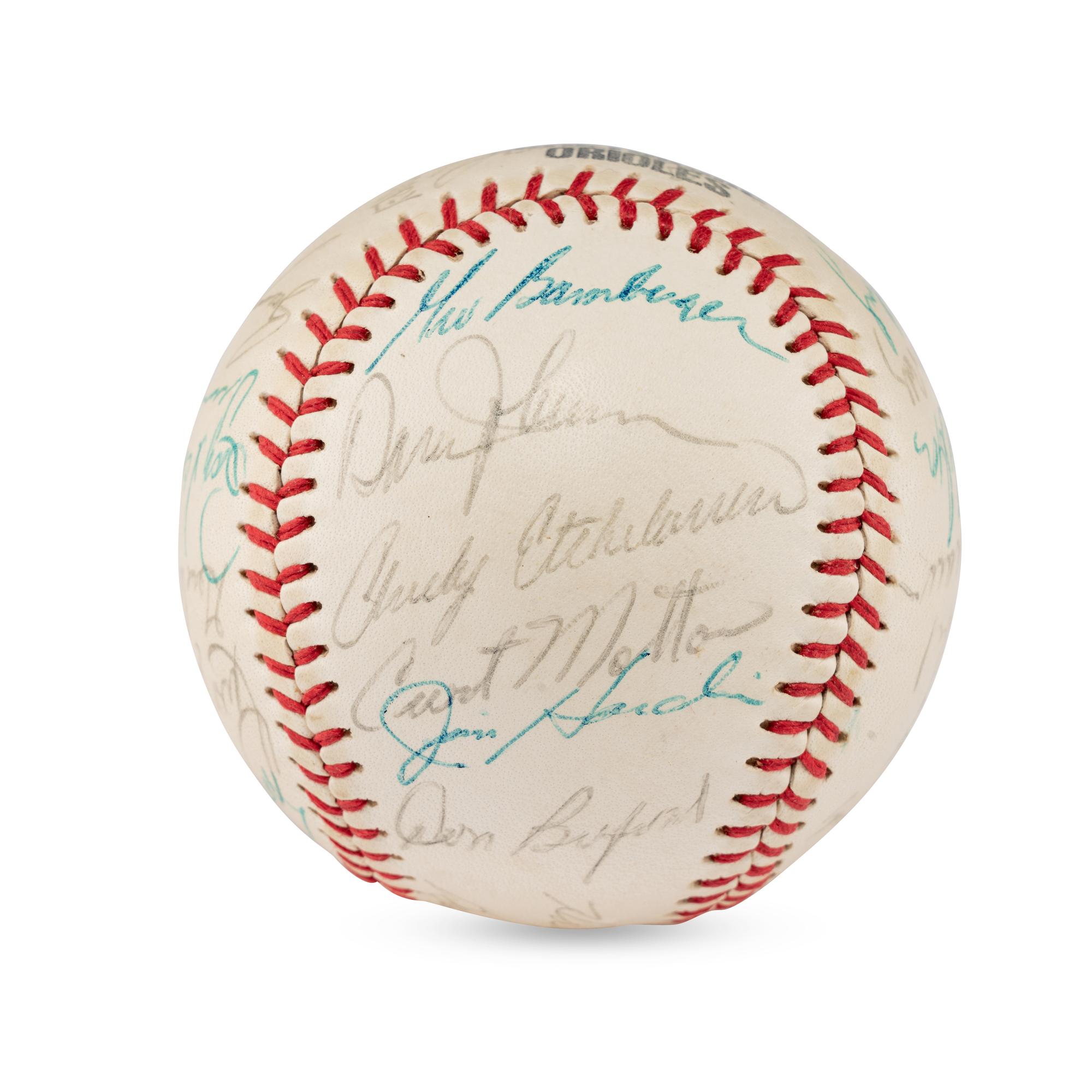 A 1968 Baltimore Orioles Team Signed Autograph Baseball