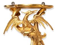 A Pair Of Chippendale Carved And Gilded Wall Brackets
