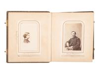 [CIVIL WAR]. A trio of CDV albums identified to the Heath, Higginson, and Shaw families of Massachusetts, highlighted by cartes de visite of Col. Robert Gould Shaw, 54th Massachusetts African American Infantry, his sisters, and other officers.