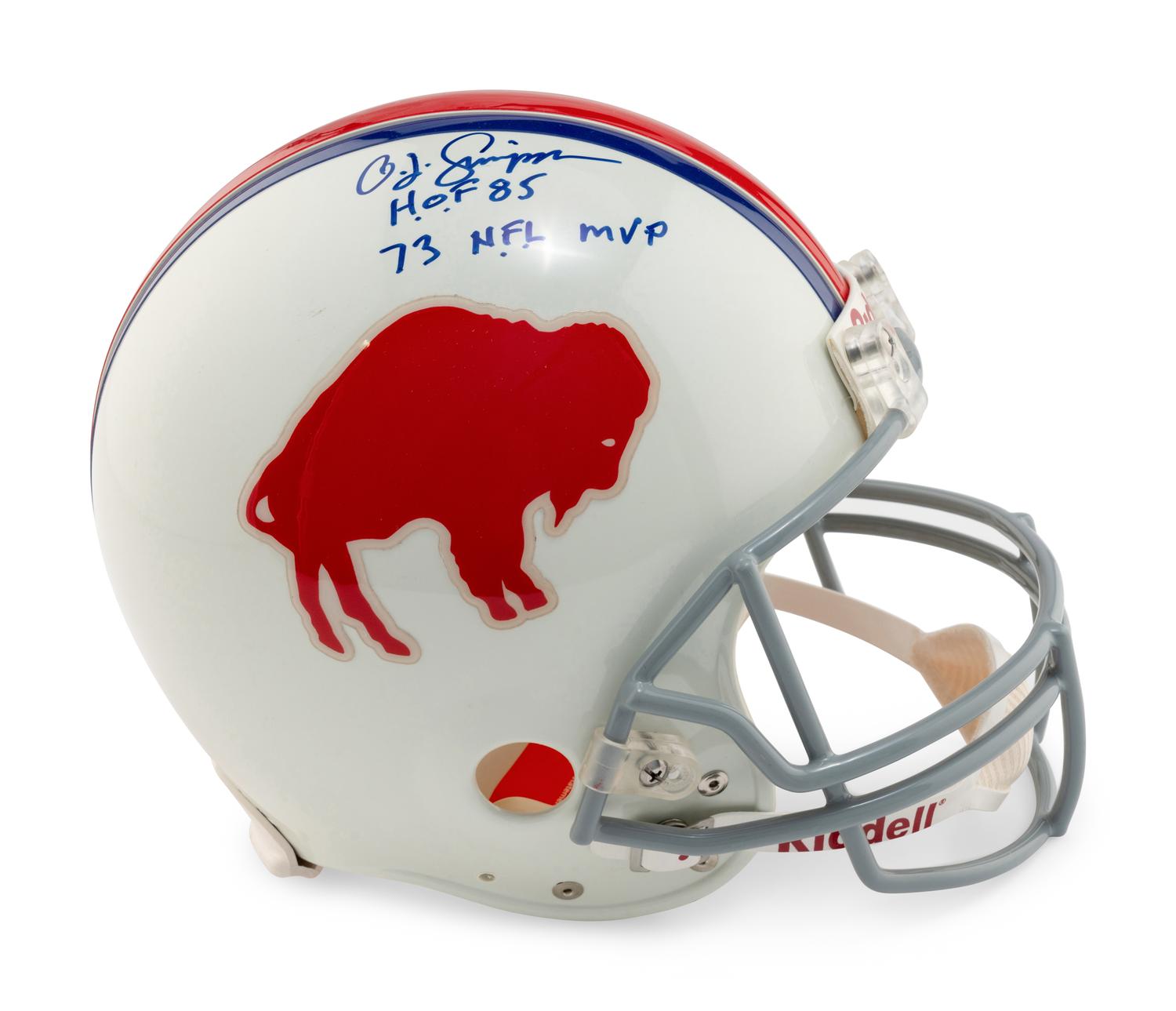 An OJ Simpson Signed Autograph Buffalo Bills Signed Autograph VSR4 Proline Helmet with Multiple Inscriptions