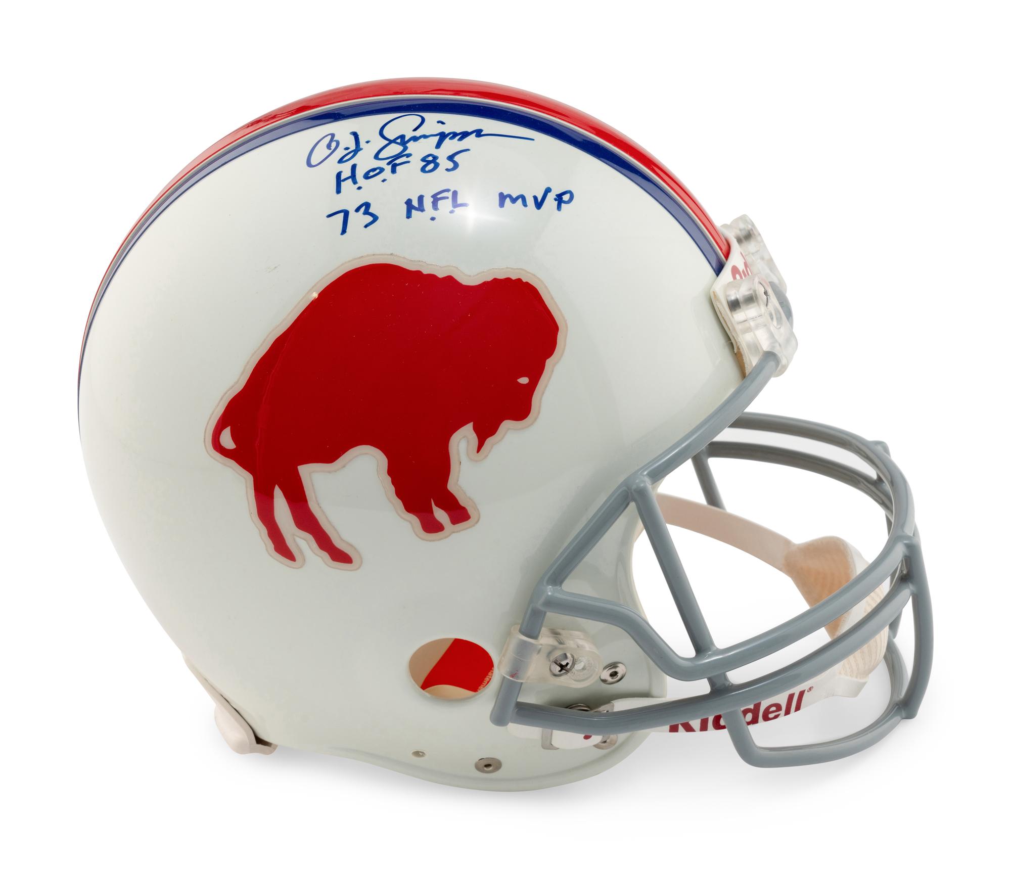 An OJ Simpson Signed Autograph Buffalo Bills Signed Autograph VSR4 Proline Helmet with Multiple Inscriptions