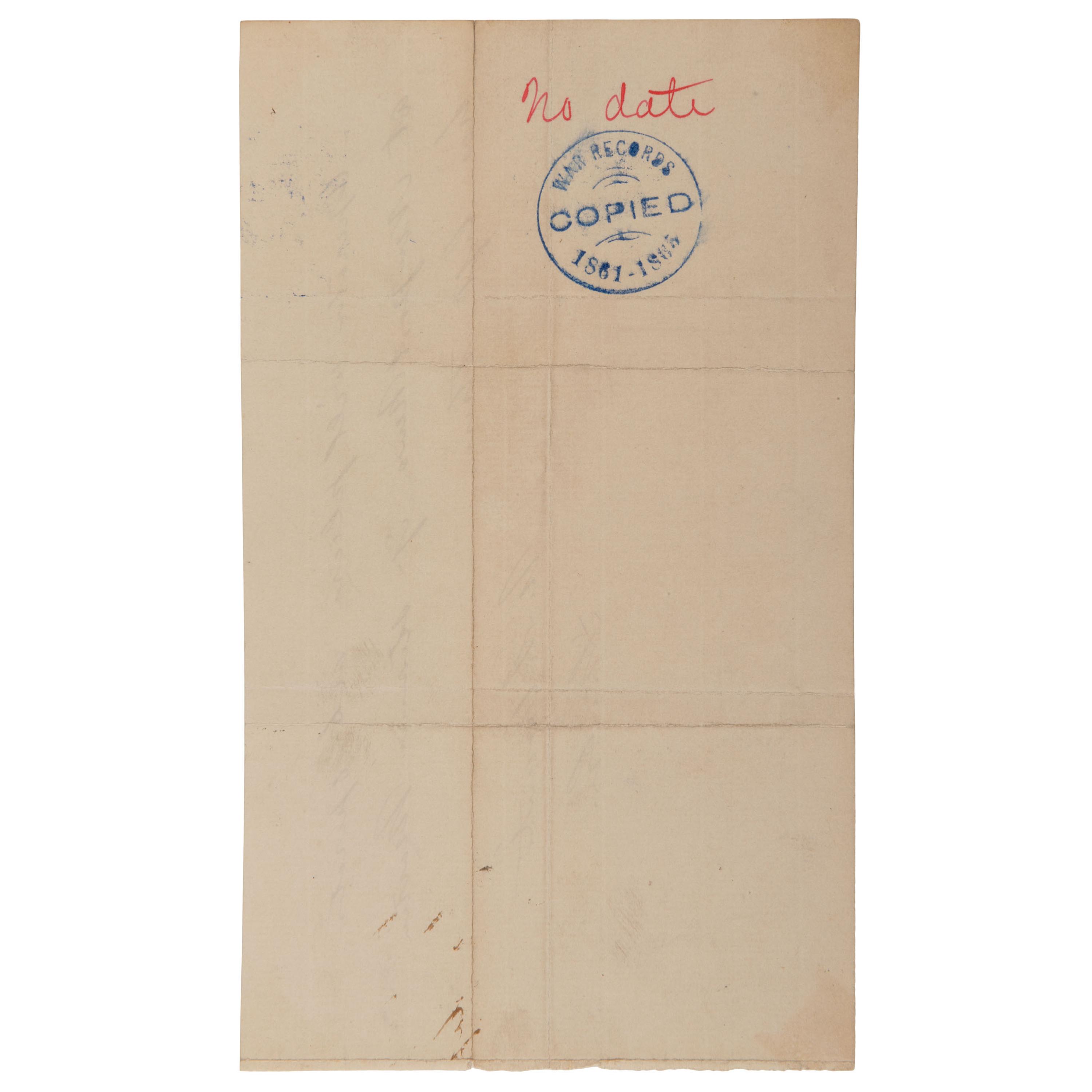 [CIVIL WAR]. GRANT, Ulysses S. (1822-1885). Autograph note signed ("U.S. Grant"). N.p., [ca 1864-1865].