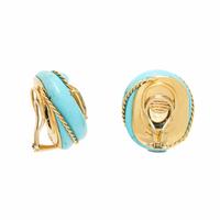 VALENTIN MAGRO, TURQUOISE, CITRINE, AND YELLOW GOLD EARRINGS