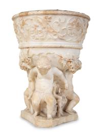 An Italian Carved Marble Firenze Urn Attributed to Ferdinando Andreini — CIRCA 1900