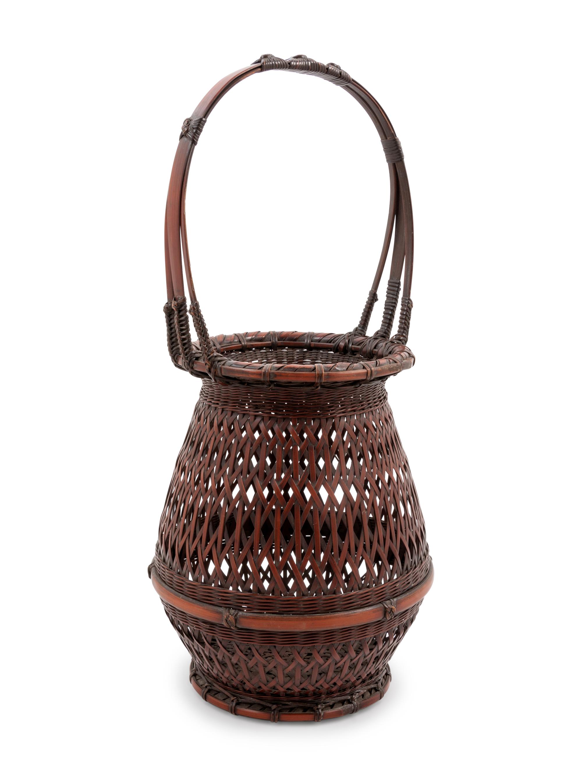 A Japanese Bamboo Flower Arranging Basket
