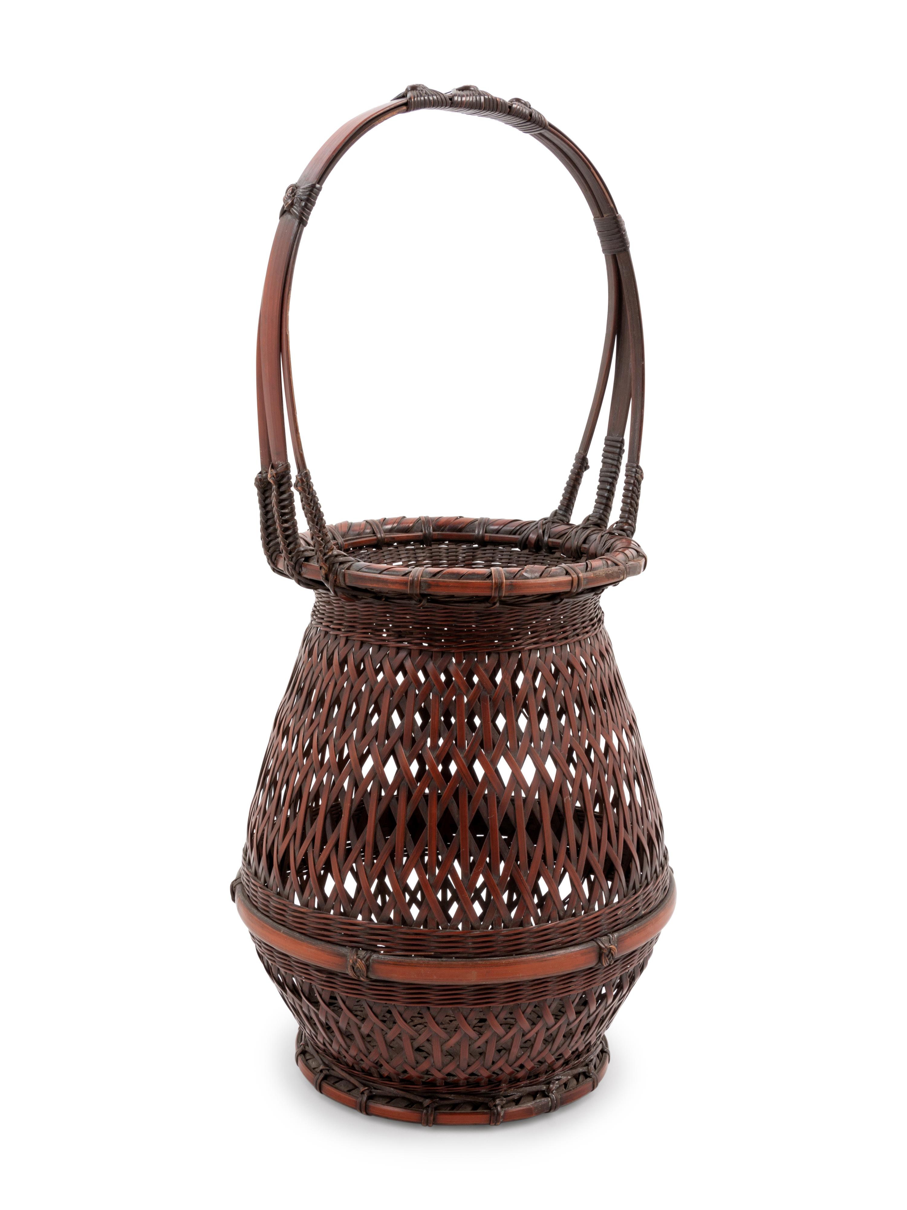 A Japanese Bamboo Flower Arranging Basket