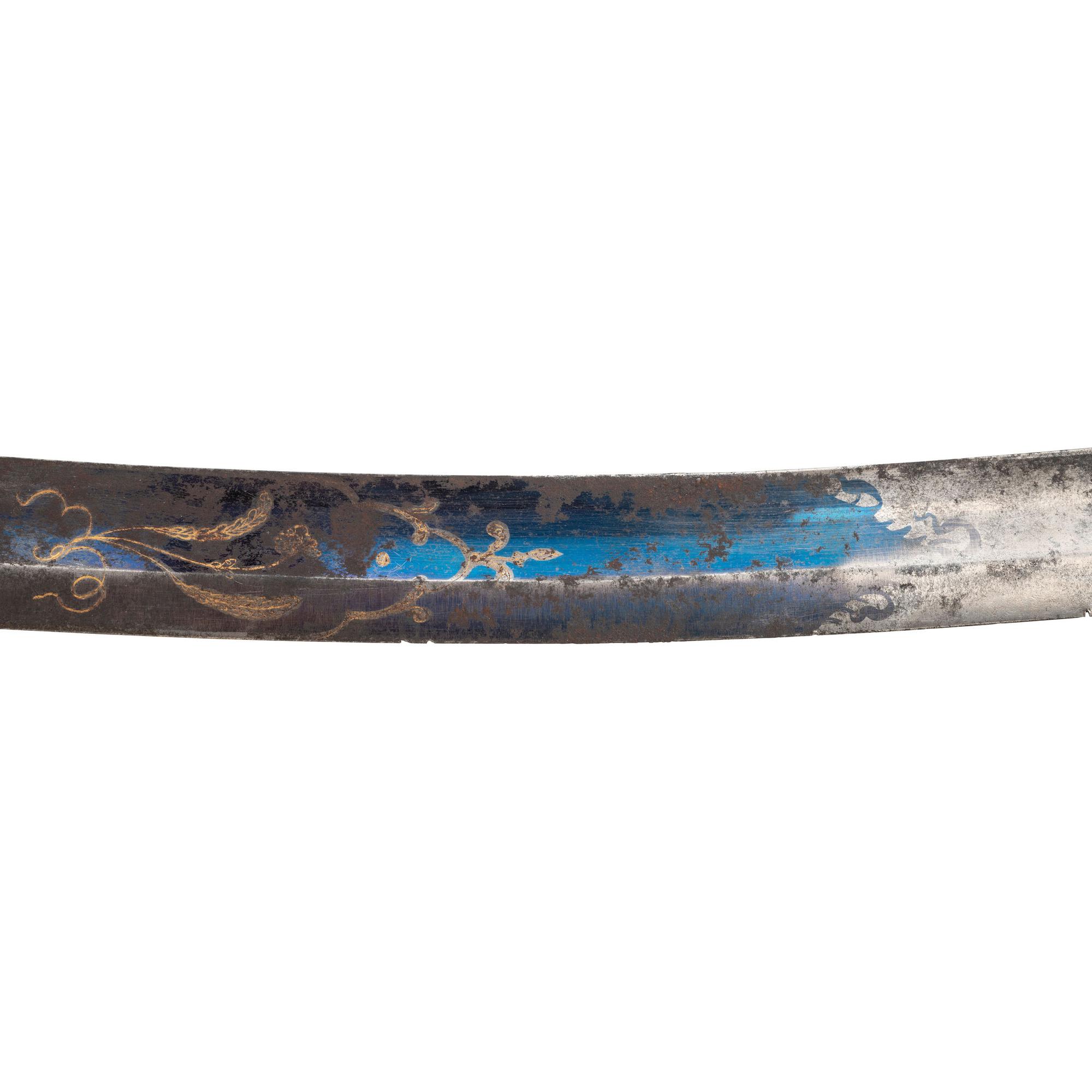Philadelphia Bird's Head Pommel Silver Hilted Officer's Saber with Silver Mounted Leather Scabbard