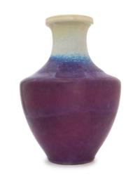 A Flambe Porcelain Vase Height 15 1/4 inches.