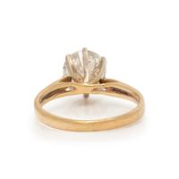 Yellow Gold and Diamond Solitaire Ring