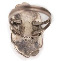 Navajo and Zuni Silver Rings, with Inlay