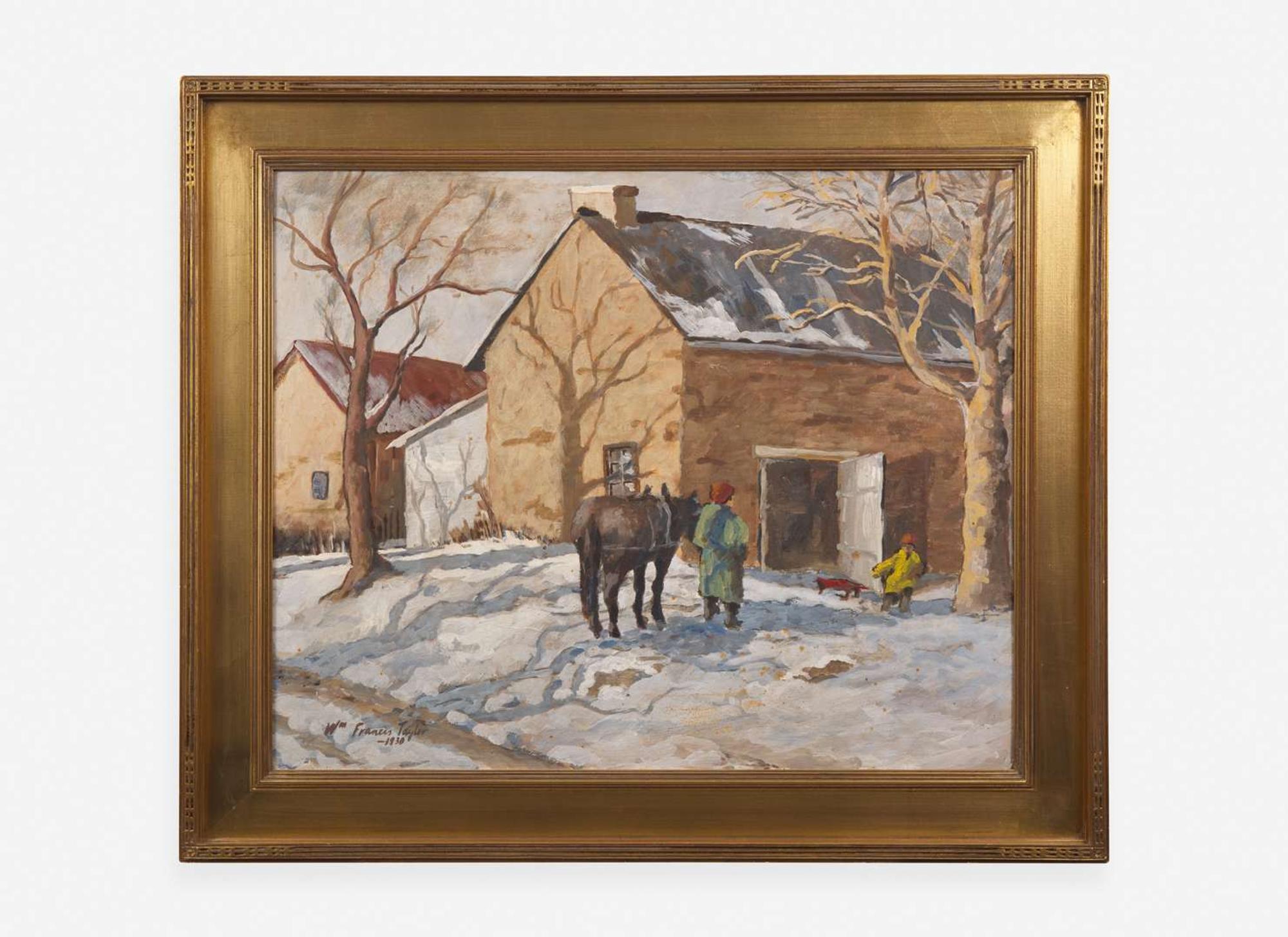 William Francis Taylor (American/Canadian, 1883–1970) - Farm House in Snow
