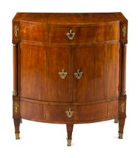A North European Neoclassical Gilt Metal Mounted Mahogany Cabinet