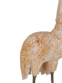 A Pair of Asian Carved Wood Cranes — 20TH CENTURY