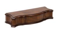 A Group of Five Hardwood Articles Height of curio 26 3/4 inches.