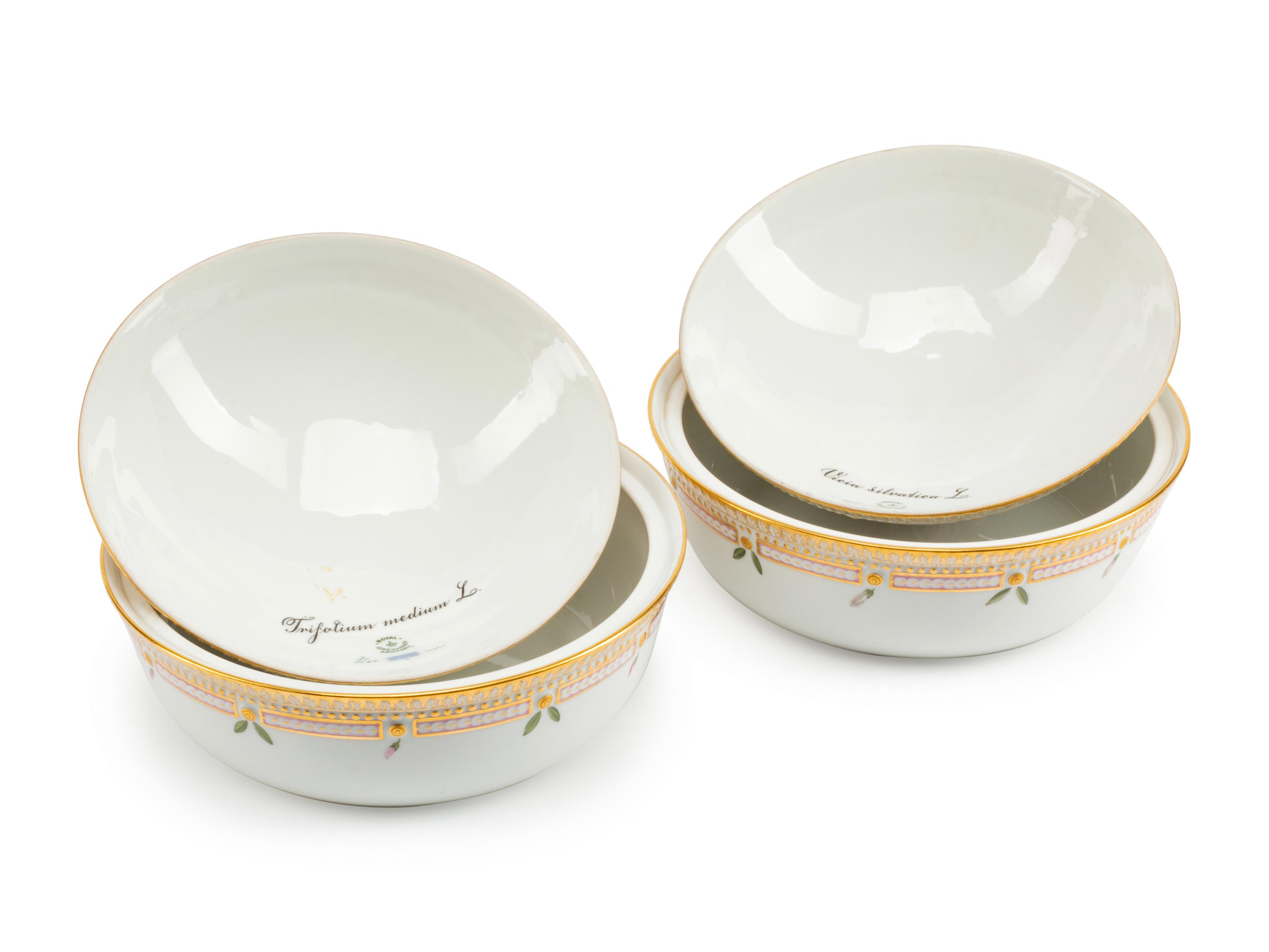 A Pair of Royal Copenhagen Flora Danica Porcelain Covered Entrée Dishes