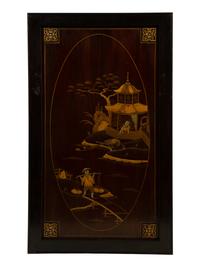 A Set of Six Chinoiserie Lacquered Panels — 19TH/20TH CENTURY