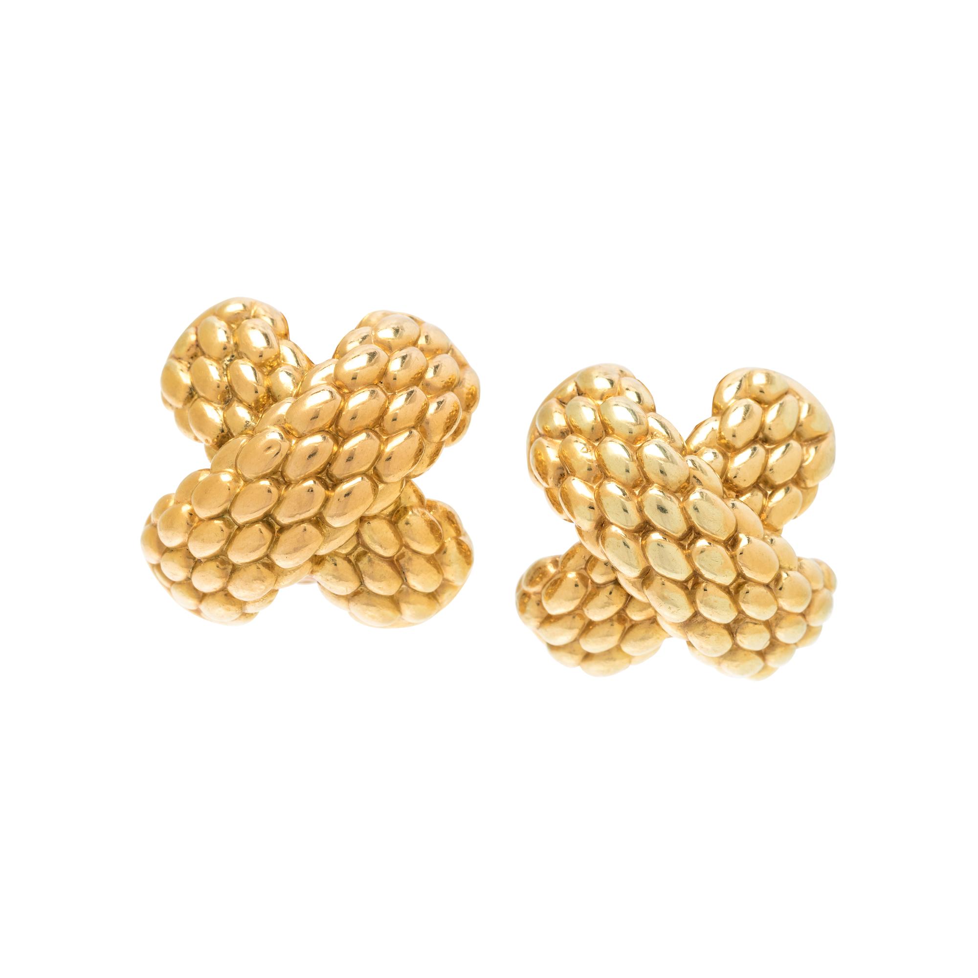 FOPE, YELLOW GOLD EARCLIPS