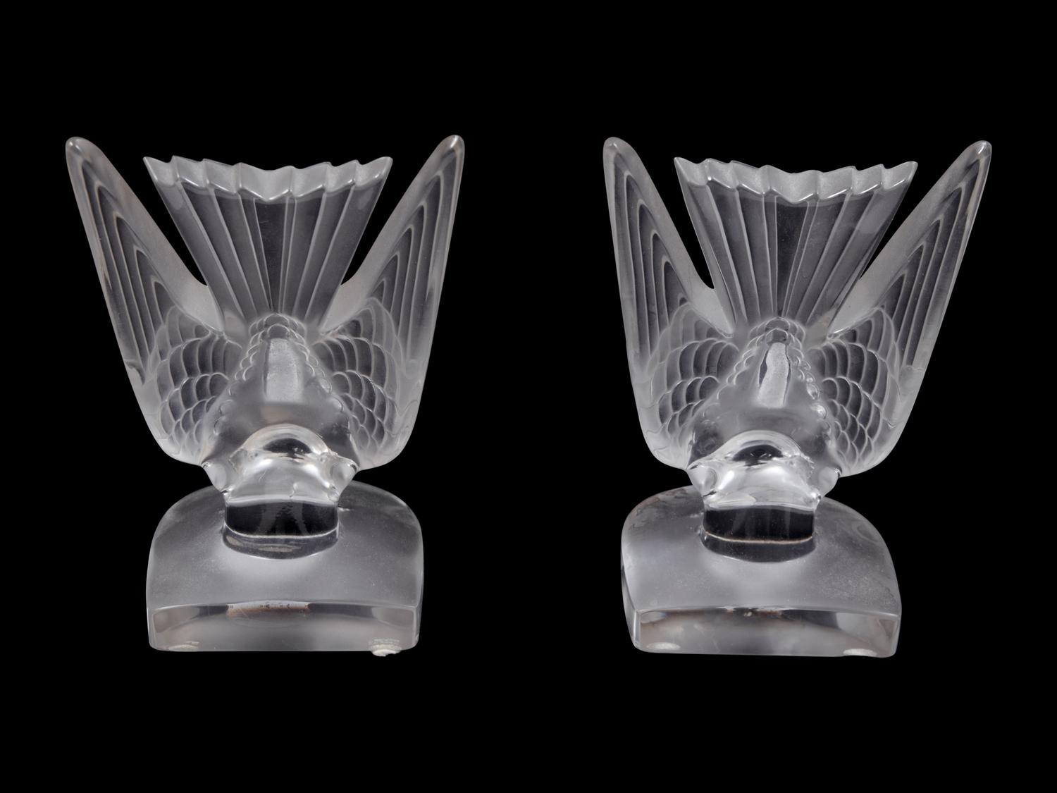 A Collection of Lalique and Baccarat Glass Figures