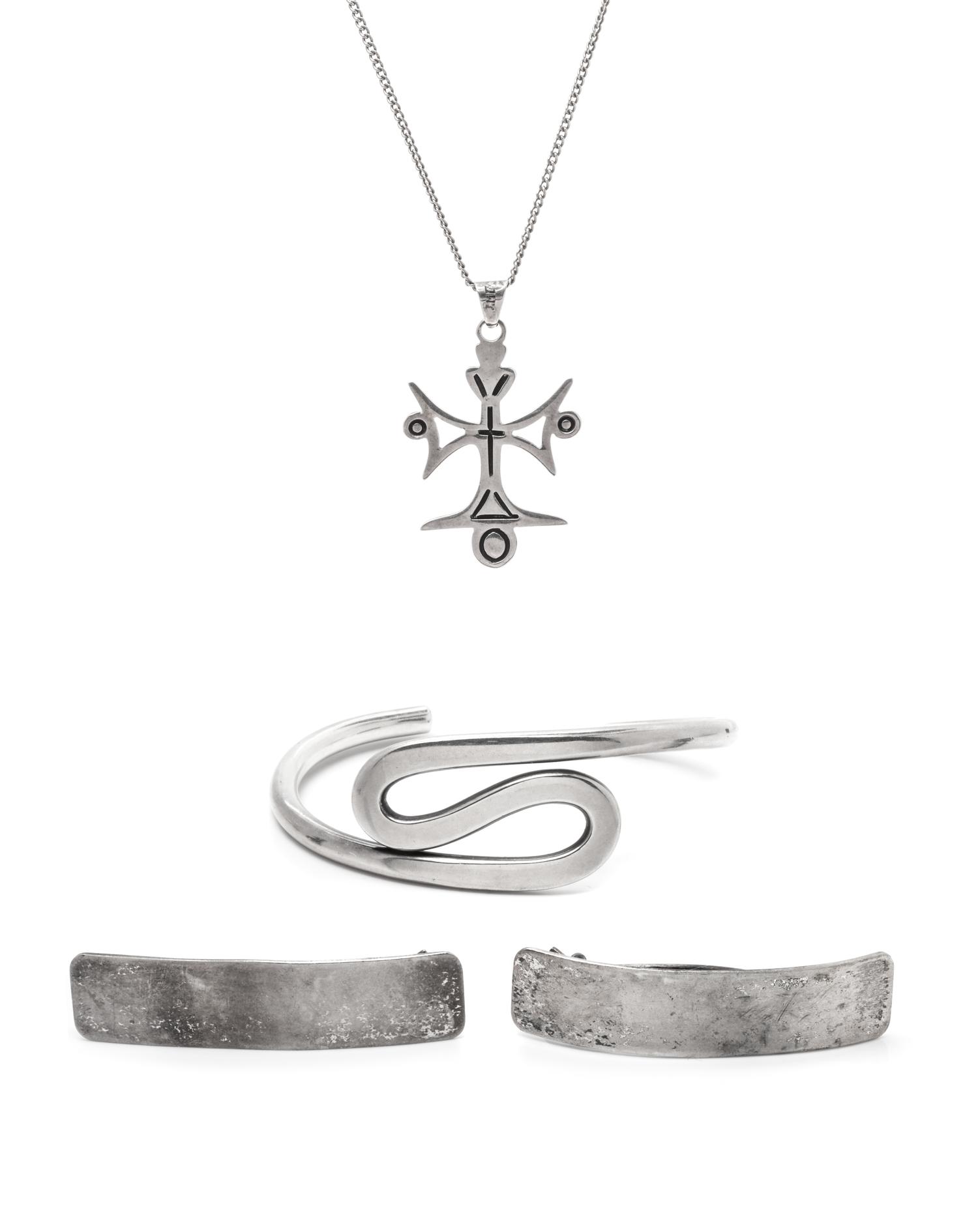 A Collection of Silver Jewelry,