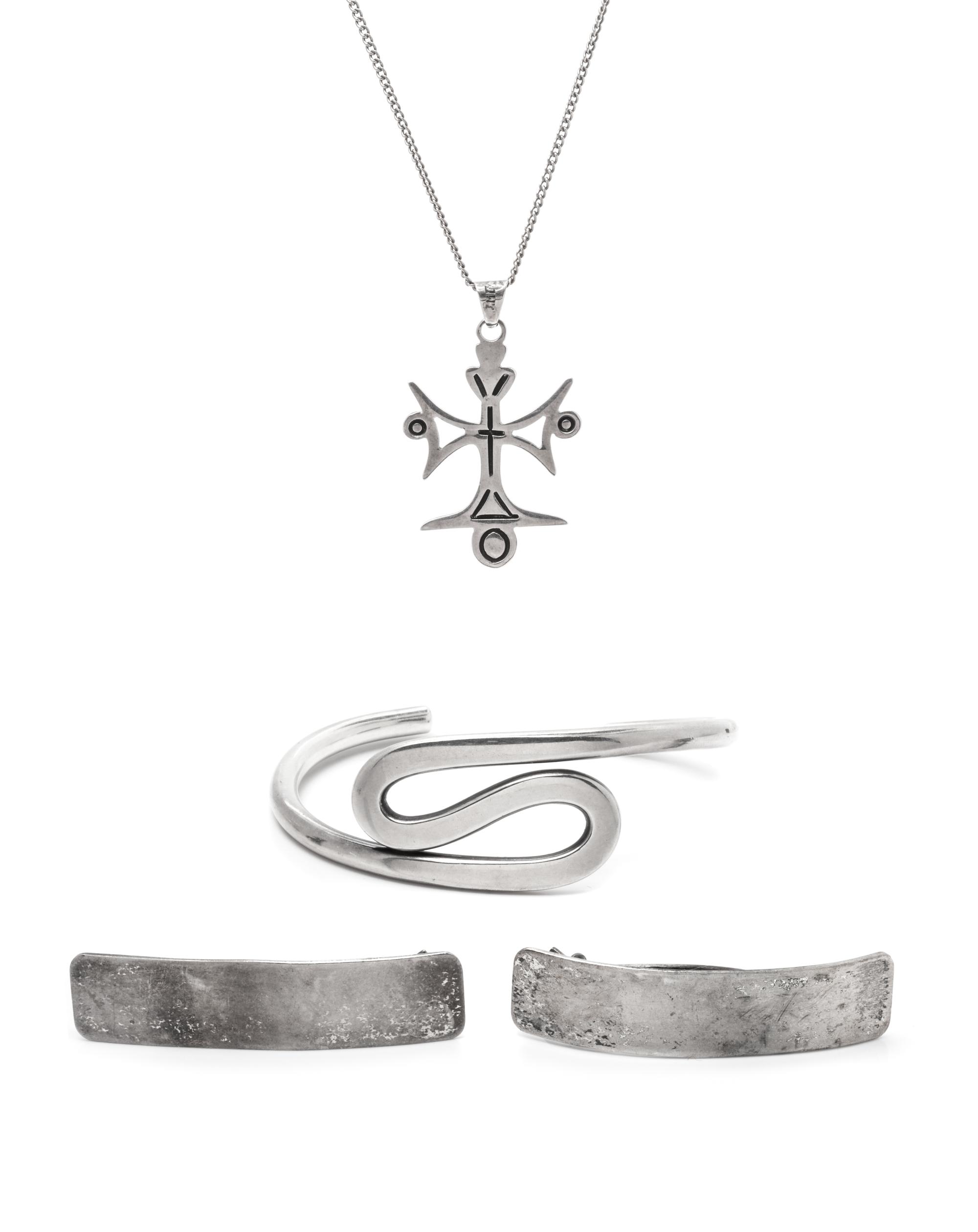 A Collection of Silver Jewelry,